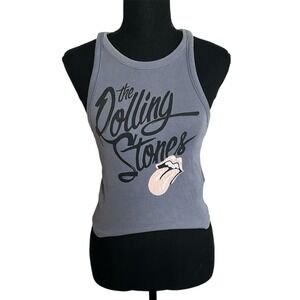 Rolling Stones H&M Gray/blue Cropped Trendy Y2K Tank Girls 16/18 Like Women's S